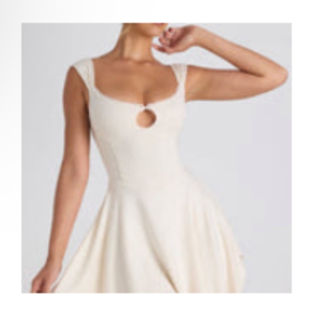 Oh Polly Cream Mini Dress